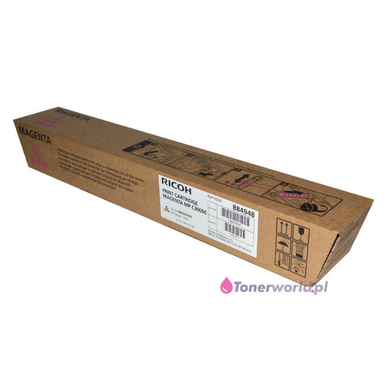 MAGENTA toner ORIGINAL do Ricoh MP C3000 OEM kompatybilny kod: 884948