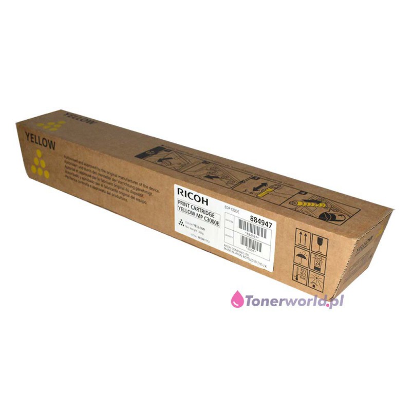 ricoh yellow toner new oem origianl mp c3000 c2500 c2000 884947